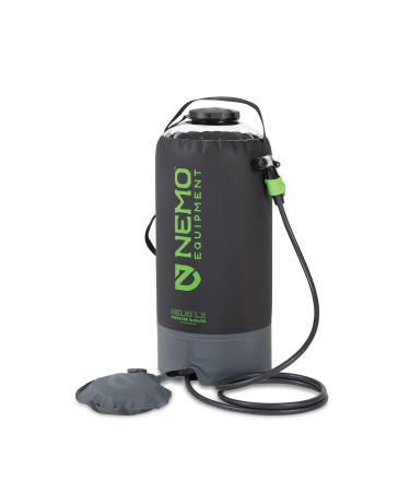 Nemo Helio Portable Pressure Camp Shower 22 Liter - Black/Apple Green