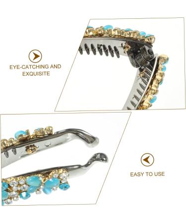 Abaodam Rhinestone Hair Clip Hair Clamp Hair Clips for Fine Hair Comb for Curly Hair Banana Clips Hair Rhinestone Banana Clip Hair Clips for Women Rhinestones Curling Comb Miss Bow Tie - Buy Online on GoSupps.com