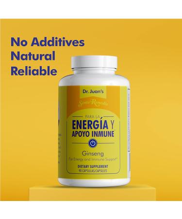 Santo Remedio Ginseng for Energy and Immune Support Dietary Supplement 200 mg 90 Capsules - Buy Online on GoSupps.com