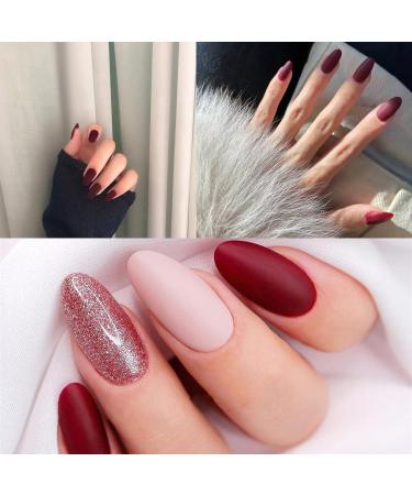 Cherry Red Matte Nail Polish: Long-Lasting & Quick-Drying Gel Formula - Odorless and Lamp-Free for Women - Buy Online on GoSupps.com
