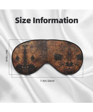 Buy Brown Cowhide Art Print Unisex Sleep Eye Mask | Soft Comfort Eye Shade for Travel Yoga & Shift Work - Buy Online on GoSupps.com