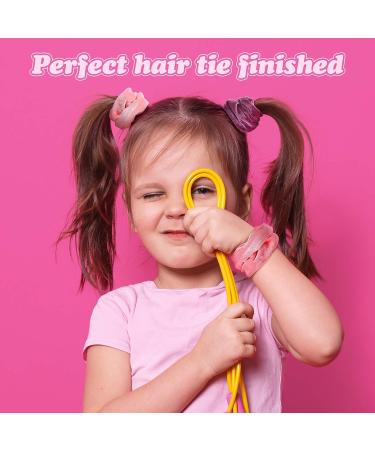 12 Pieces Velvet Hair Scrunchies Making Kit - 12 Colors with Elastic Hair Bands for DIY Hair Accessories - Great for Women and Girls - Buy Online on GoSupps.com