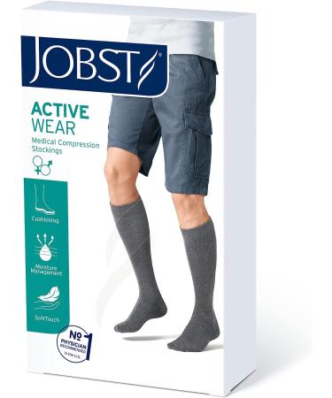 JOBST Activewear 20-30 mmHg Knee High Compression Socks - Cool Black, Large - 1 Pair - Buy Online on GoSupps.com