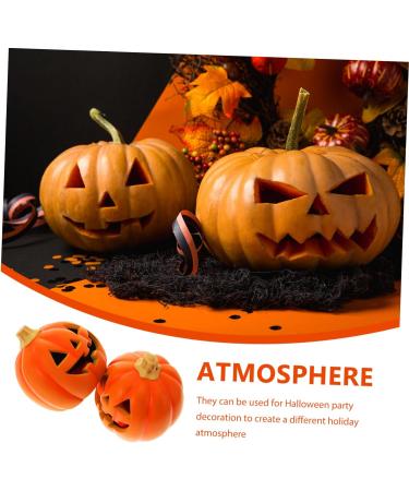 BESTonZON 2pcs Halloween Jack-o-lantern Halloween Pumpkin Lantern Lighted Pumpkins Light up Halloween Ornament Lighted Pumpkin Decorations Jack o Lantern Hollow Cartoon Ornaments Plastic - Buy Online on GoSupps.com