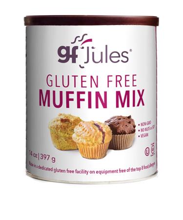gfJules Certified Gluten Free Muffin Baking Mix | Non-GMO, Vegan, Kosher & Top 8 Allergen Free | Cup for Cup Baking Alternative to Regular Muffin Mixes & Makes 15 Muffins | 14 Ounces