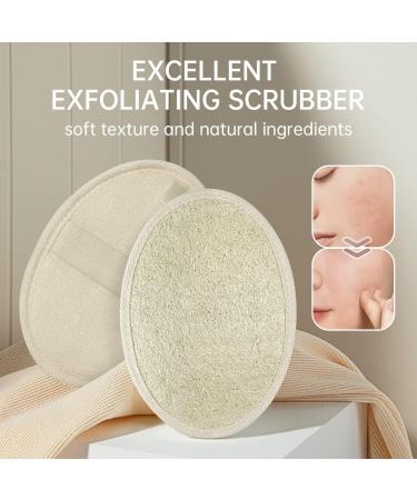 Organic Loofah Sponge 3 Pack - Natural & Eco-Friendly Body Scrubber for Shower - Biodegradable Exfoliating Pad for Dead Skin Removal - Buy Online on GoSupps.com