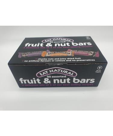 Eat Natural Fruit and Nut Bars 20 Packs Of Fruit & Nut Cereal Bars 6x Cranberries & Macadamias 7x Almons & Sultana 7x Almond & Apricot - Buy Online on GoSupps.com