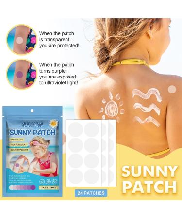 Supatmul 24-Piece UV Stickers | Color-Changing Sun Protection & Recognition for Face & Body | Essential Beach Gear for Kids & Adults - Buy Online on GoSupps.com