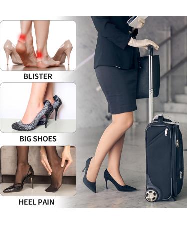 Sibba Heel Grips 2 Pairs - Self-Adhesive Foot Cushions for Women Men, Thick Shoe Inserts, Anti Blister Liners in Black & Grey - Buy Online on GoSupps.com