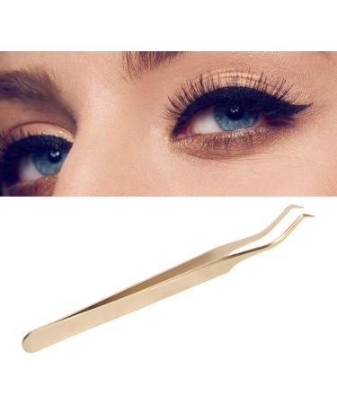 Professional Stainless Steel Eyelash Extension Tweezers - Durable & Precision Beauty Tools - Golden Edition - Buy Online on GoSupps.com