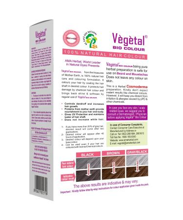 Buy Vegetal Bio Hair Colour Soft Black 25g for Beard & Mustache - International Shipping Available - Buy Online on GoSupps.com