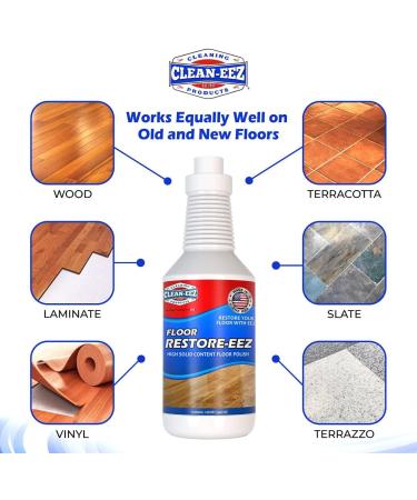 Clean-eez Ultimate Floor Restorer & Polish - Revitalize & Shine Wood Laminate Vinyl & More | 32 Oz - Premium Polymer Finish - Buy Online on GoSupps.com