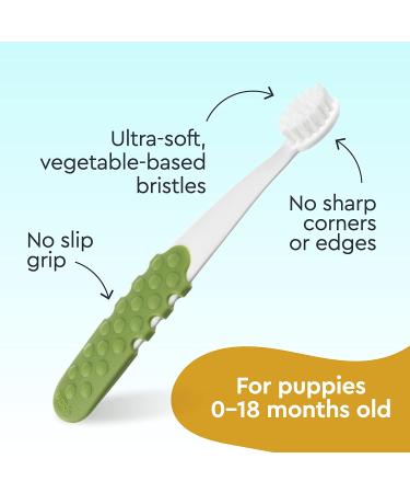 RADIUS Puppy Kit: USDA Organic Dog Toothbrush & Toothpaste - Ultra Soft Bristles for Dental Care - Buy Online on GoSupps.com
