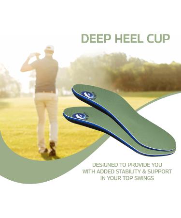 Pain Relief Golf Orthotics - Full Length Inserts for Plantar Fasciitis, Heel Spurs, Metatarsalgia - Men's M12-12.5/W14-14.5 - Buy Online on GoSupps.com