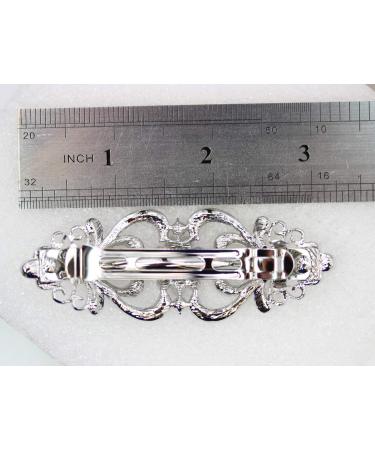 Faship Green Crystal Hearts & Floral Hair Barrette - Stunning Hair Accessory - Buy Online on GoSupps.com