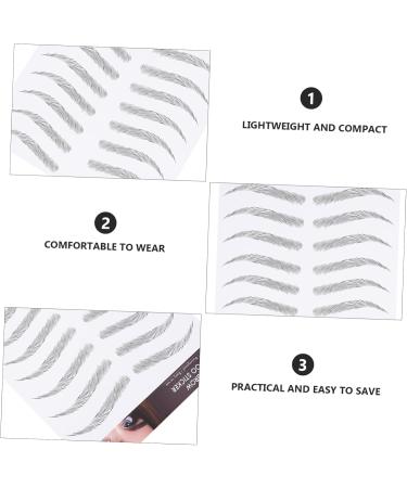Housoutil 12 Sheets Waterproof Eyebrow Stickers Eyebrow Transfers Stickers for Women Eyebrow Stencils Cosmetic - Buy Online on GoSupps.com