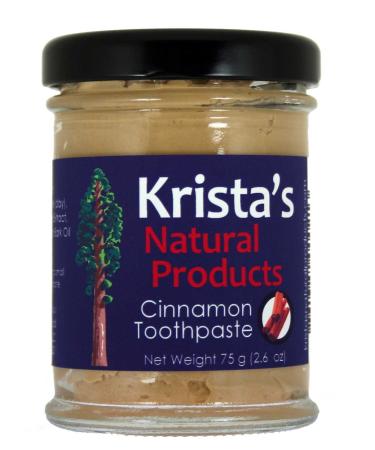 Organic Cinnamon Toothpaste made by Krista's Natural Products - 75 g (2.6 oz)