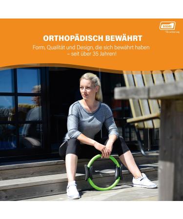 Sissel Pilates Circle Compact - 27cm Glass Fiber Ring with Foam Cushions - Anti-Slip Rubber - Strength & Coordination Training - Exercise Poster Included - Lime Color - Buy Online on GoSupps.com