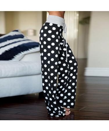 Shop Women's Plus Size Wide Leg Jogging Pants | Casual Dot Print Bohemian Style Beach & Homewear Pants - Buy Online on GoSupps.com