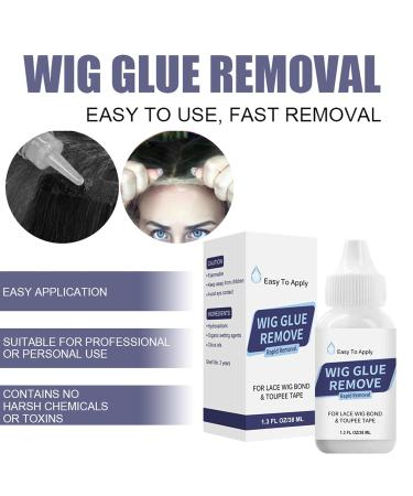 Wig Glue Remover Water-based Wig Remover for Lace Wig Adhesive Hair Extension Glue Remover Glue Gentle on Skin No Greasy Easy to Clean Hair Extension Remover for Lace Front Wig and Poly Hairpieces - Buy Online on GoSupps.com