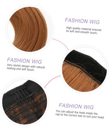 SOESFOUFU Curly Wig Ponytail Hair Extension Real Hair Ponytail Heat Synthetic Wavy Wig Curly Closure Wig Human Hair Curly Wigs Dark Brown Wig Clip-on Scarf High Temperature Wire Women's - Buy Online on GoSupps.com