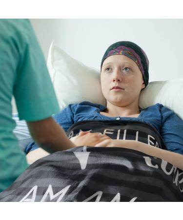 Inspirational Medicinal Blanket | Unique Funeral & Comfort Gifts for Cancer & Mastectomy Patients (50x60 Black) - Buy Online on GoSupps.com