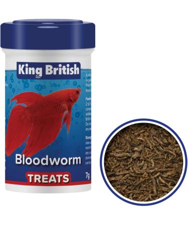 King British - Red Larvae for Fish and Turtles 7 g: Natural complementary food for aquarium fish and turtles. High protein content promotes color and development - Buy Online on GoSupps.com