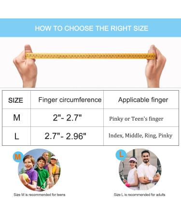 VHOPMORE Finger Splint Finger Sleeves Protectors Adjustable Trigger Finger Splints Thumb Splint Brace for Finger Support Compression Finger Tape for Arthritis - M (for Adult tail finger or teen) Medium - Buy Online on GoSupps.com