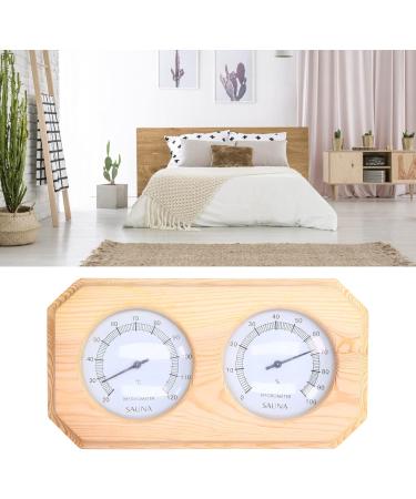 Fuik Sauna Thermometer & Wooden Thermohygrometer - Large Dial for Clubs Gyms & Family Saunas | International Shipping - Buy Online on GoSupps.com