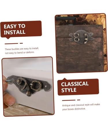 OSALADI Vintage Cabinet 4 Pcs Retro Box Latches Case Locks Exquisite Jewelry Case Hasps (Bronze) Cabinet Decor 9X5CMx2pcs Bronzex2pcs - Buy Online on GoSupps.com