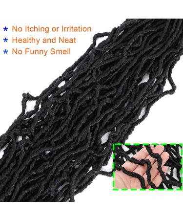 32 Inch Soft Locs Crochet Hair | Andromeda Natural Black | 21 Strands | 4 Packs | 160g | Faux Locs Crochet Braids - Synthetic Wavy Goddess Locs African Roots Braiding Hair Extensions for Black Women - Buy Online on GoSupps.com