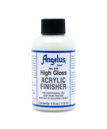 Angelus Brand Acrylic Leather Paint High Gloss Finisher No. 610 - 4oz  Packaging may vary High Gloss 4 Fl Oz (Pack of 1)