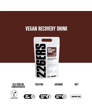 226ERS Vegan Recovery Drink | Vegan Pea Protein with Creatine L-Arginine and MCT | Gluten Free and San Lactose Recovery Recoverer Cocoa Caramel - 1kg - Buy Online on GoSupps.com