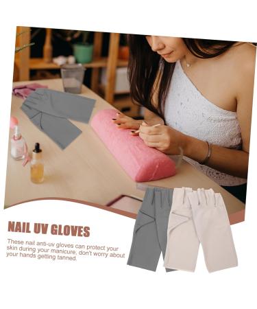 minkissy 2 Pairs Women's Sun Protection Gloves Manicure Uv Gloves Uv Protection Gloves for Nail Protective Gloves for Manicure Nail Art Accessory Nylon Nail Supplies - Buy Online on GoSupps.com