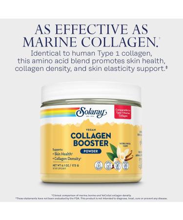 SOLARAY Renforcement au collag ne v g talien - Alternative au collag ne marin de type 1 en poudre - Sant de la peau et support de densit de collag ne - Sans gluten sans sucre v rifi en - Buy Online on GoSupps.com