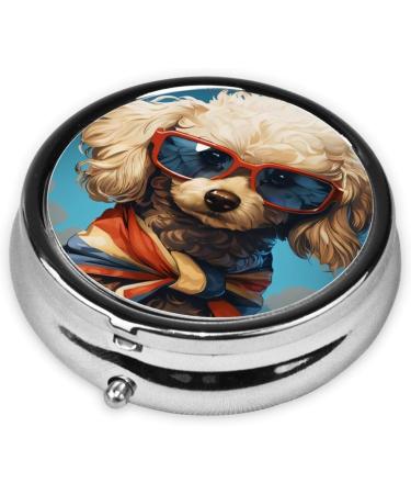 Portable Teddy Sunglasses Pill Box - 3-Compartment Metal & Plastic Insert Travel Essential - Buy Online on GoSupps.com
