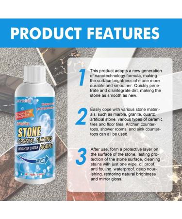 Stone Stain Remover Cleaner 2023NEW Stone Crystal Plating Agent Stone Crystal Plating Brighten Luster Agent Clean Nanometer Crystal Plating Agent Kitchen Marble Oil Stain Cleaner (2pc) - Buy Online on GoSupps.com