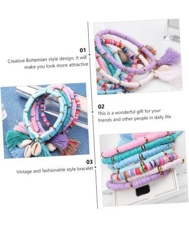VALICLUD 2 Pcs Versatile Polymer Clay Bracelet Bohemian Bracelet Beaded Bracelets for Women Summer Bracelets Hand Ornament Braid Jewelry Women s Jewelry Clay Bead Bracelet Accessories Wild 18X2.5cmx3pcs Colorfulx3pcs - Buy Online on GoSupps.com