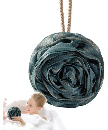 Large Rose Bath Sponge Bath Flower Soft Bath Balls Designed with Long Lanyard for Easy Hanging and Drying Effective Bath Bathroom Blue - Buy Online on GoSupps.com