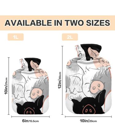 Durable 1L Heat Bottle Cartoon Pig Design for Pain Relief & Warmth | Ideal for Hands Feet Shoulders & Cramps International Shipping Available - Buy Online on GoSupps.com