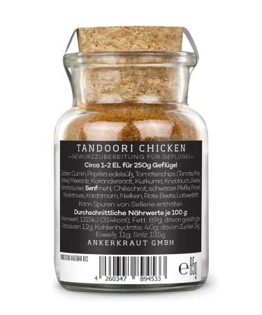 Ankerkraut Tandoori Chicken Spice Mix - Authentic 85g Cork Glass | Perfect for Chicken Dishes - International Shipping Available - Buy Online on GoSupps.com