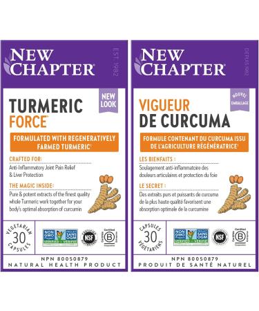 New Chapter Turmeric Supplement One Daily Joint Pain Relief + Supercritical Organic Turmeric Black Pepper Not Needed Non-GMO Gluten Free 30 Count (1 Month Supply) 30 count (Pack of 1) Supplement - Buy Online on GoSupps.com