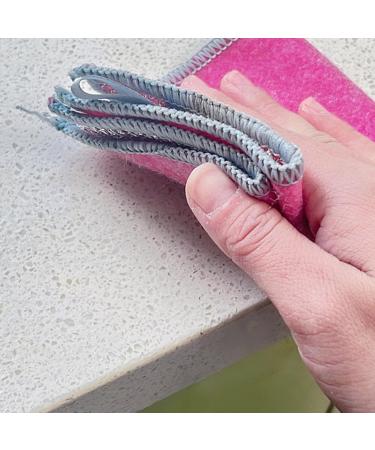 Thickened Silver Wire Cleaning Clot Silver Wire Mesh Knit Cleaning Cloth Non-Scratch Kitchen Mesh Dishcloth for Kitchen Cleaning (Pink 12PCS) Pink 12PCS - Buy Online on GoSupps.com