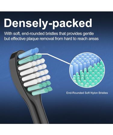 Replacement Toothbrush Heads 10 Pack for AquaSonic Black Series & Duo Series - Electric Toothbrush Compatible - Buy Online on GoSupps.com