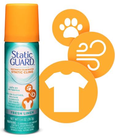 Static Guard Fabric Spray | Fresh Linen Scent | 1.4 oz - Anti-Static Solution for Clothing & Linens - Buy Online on GoSupps.com