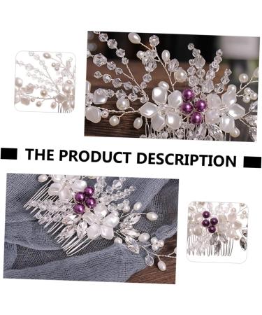 DOITOOL 1pc Braided Flower Comb Braiding Hair Accessories Barrettes for Women Wedding Hair Accessories for Women Flower Headband To Weave Modeling White Bride Hair Comb Wire - Buy Online on GoSupps.com