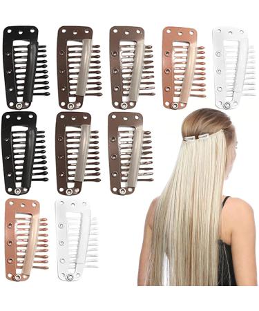 Chunni Dupatta Clip - 10 PCS Hair Extension Clips 10 Teeth Wig Snap Clips Chunni Grip Hair Clip Reusable Chunni Clips Strong Snap Hair Clips Portable Wig Clips Gifts - Buy Online on GoSupps.com