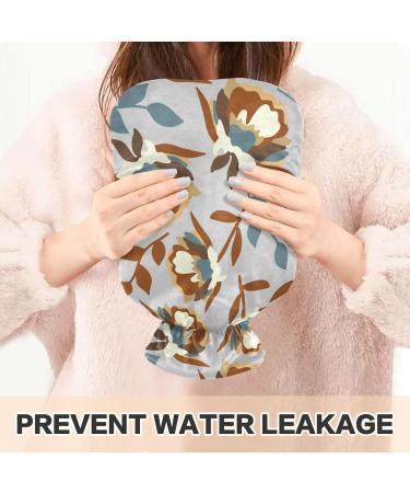 Naanle Peonies & Poppy Flowers Hot Water Bottle - 1L Transparent Heat & Cold Therapy for Pain Relief Bed Hand & Feet Warmer - Buy Online on GoSupps.com