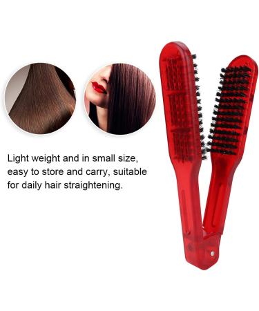 Plywood Comb Hair Straightening Tool - V-Shape Styling Straightener for Home & Barber Shop | Red - Buy Online on GoSupps.com