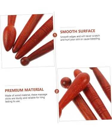 Beavorty 4-Piece Acupuncture Stick Set - Deep Tissue Gua Sha Foot Massager & Acupressure Tools | Wooden Massage Devices for Ultimate Relaxation - Buy Online on GoSupps.com